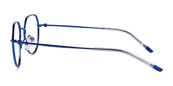 Zeus Shiny Blue Titane Montures de lunettes de vue d'EyeBuyDirect
