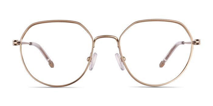 Zeus Shiny Gold  Titane Montures de lunettes de vue d'EyeBuyDirect