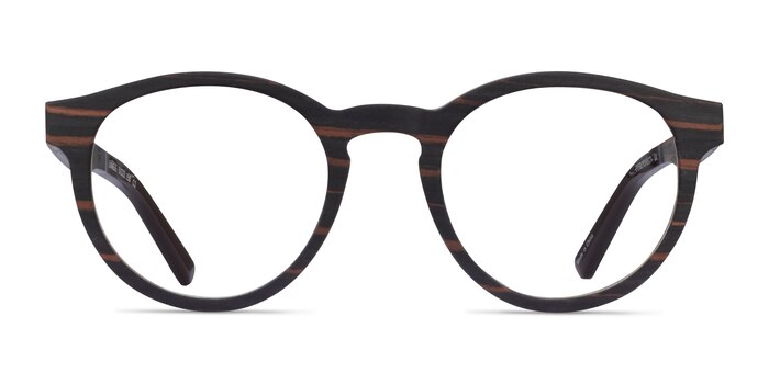 Jungle Striped Dark Wood Éco-responsable Montures de lunettes de vue d'EyeBuyDirect