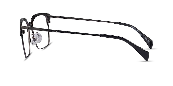 Evergreen Gunmetal & Wood Wood-texture Eyeglass Frames from EyeBuyDirect