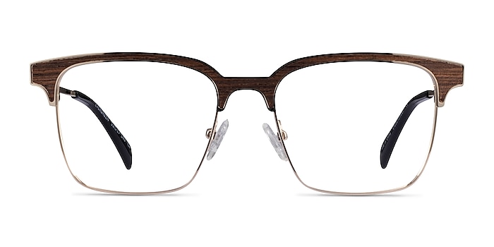 Evergreen Gold & Wood Wood-texture Montures de lunettes de vue d'EyeBuyDirect