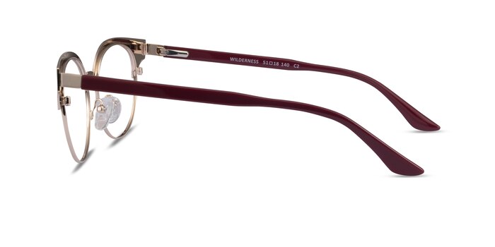 Wilderness Gold Burgundy Acétate Montures de lunettes de vue d'EyeBuyDirect