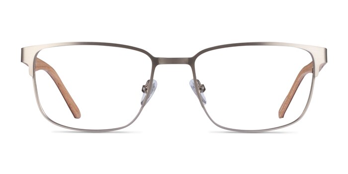 Silva Matte Silver Éco-responsable Montures de lunettes de vue d'EyeBuyDirect