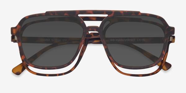 Tortoise Hooper Clip-On -  Plastic Eyeglasses