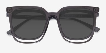 Gris Coppi Clip-On -  Plastique Lunettes de vue