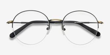 Black Bronze Albee -  Vintage Metal Eyeglasses