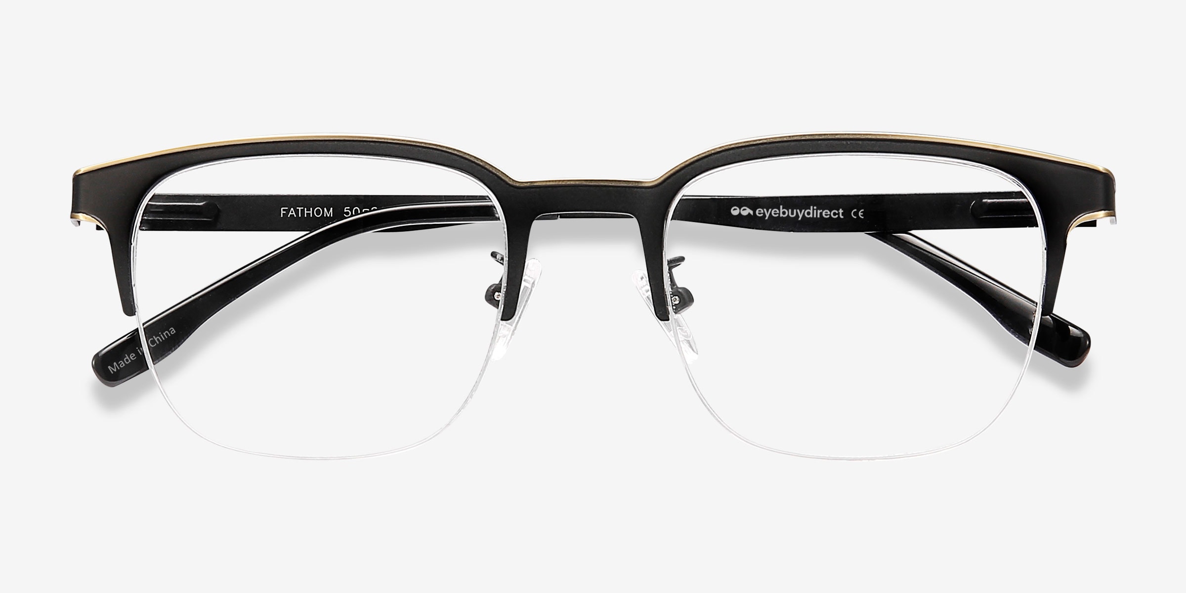 Wayfarer half shop rim eyeglasses