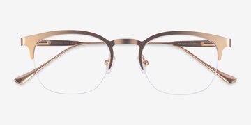Rose Gold Hemisphere -  Vintage Metal Eyeglasses