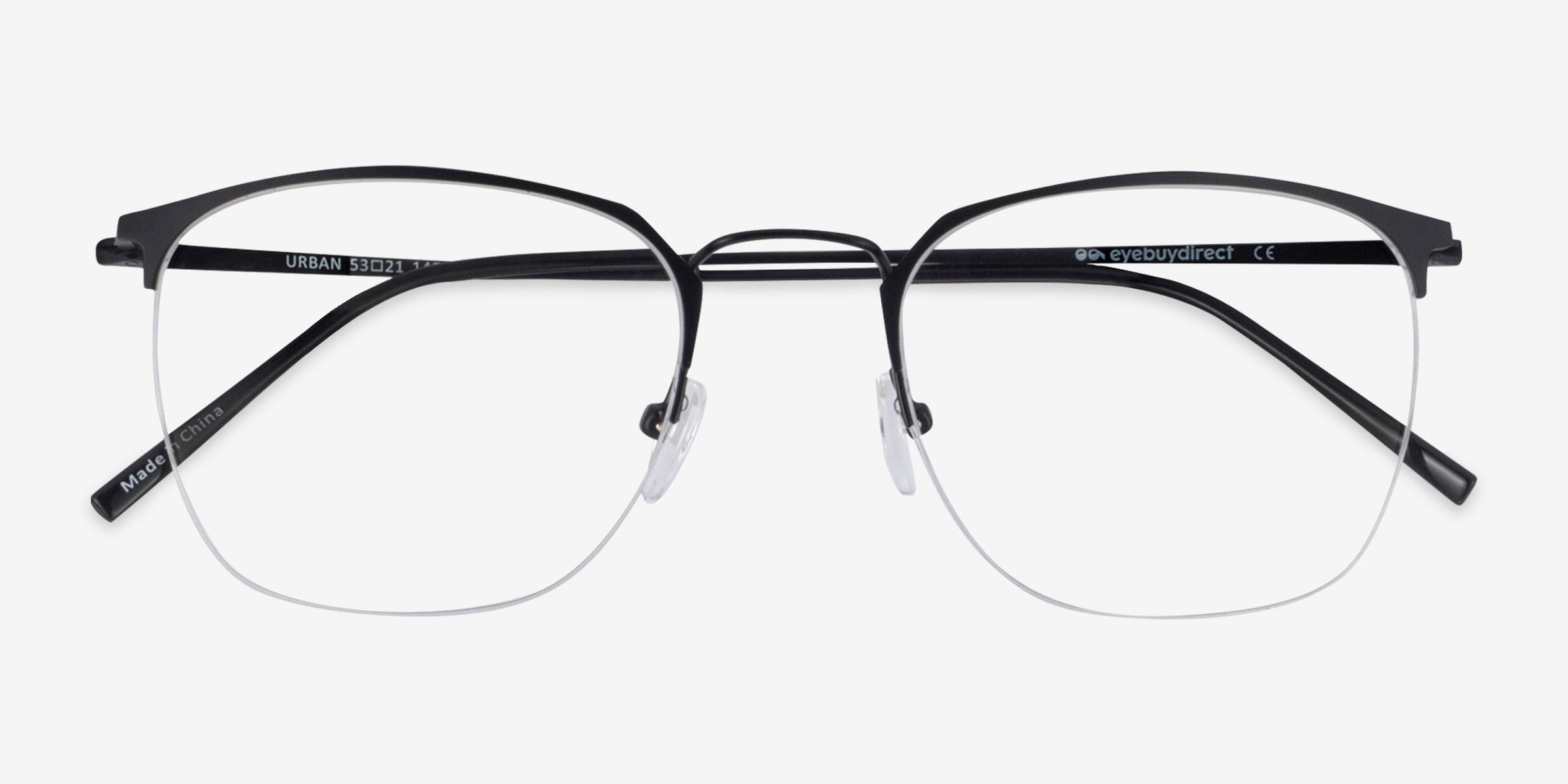 Black semi cheap rimless eyeglasses