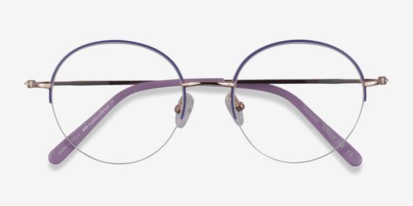 Purple & Gold Takashi -  Metal Eyeglasses