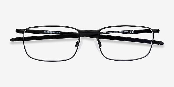 Matte Black Oakley Barrelhouse - Metal Eyeglasses Matte Black Oakley Barrelhouse - Metal Eyeglasses