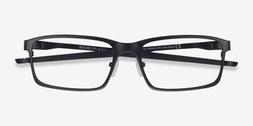 Satin Black Oakley Base Plane -  Metal Eyeglasses