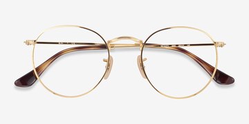 Gold Ray-Ban RB3447V -  Lightweight Metal Eyeglasses