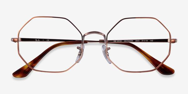 Bronze Ray-Ban Octagon -  Metal Eyeglasses