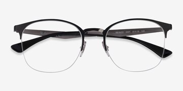 Black Silver Ray-Ban RB6422 -  Metal Eyeglasses