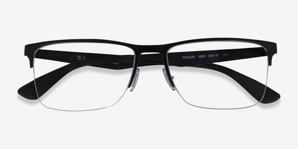 Matte Black Ray-Ban RB6335 -  Metal Eyeglasses