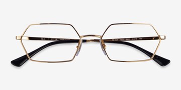 Gold Ray-Ban RB6528 Yevi -  Metal Eyeglasses