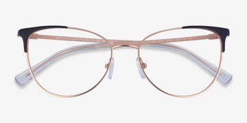Rose Gold Black Armani Exchange AX1034 -  Metal Eyeglasses