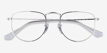 Shiny Silver Ray-Ban RB3958V Elon -  Metal Eyeglasses