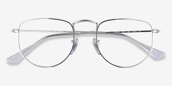 Shiny Silver Ray-Ban RB3958V Elon -  Metal Eyeglasses