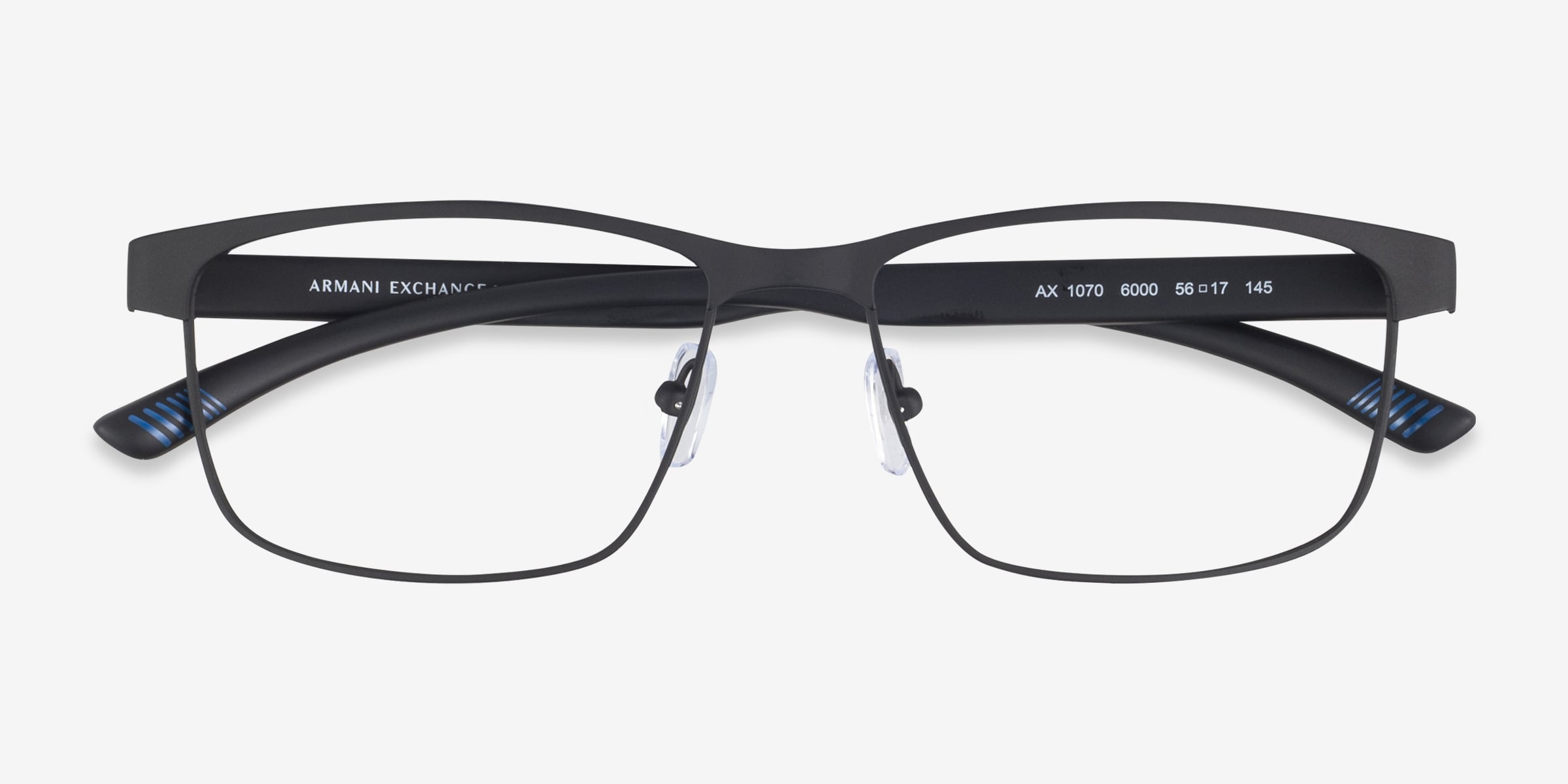 Armani Exchange AX1070 - Rectangle Black Frame Glasses For Men