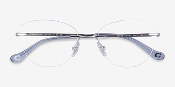 Shiny Silver Coach HC5185 -  Metal Eyeglasses
