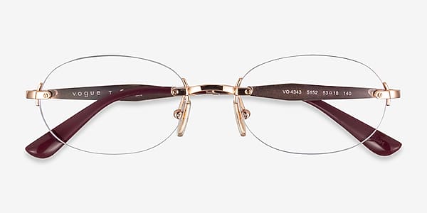 Rose Gold Vogue Eyewear VO4343 - Metal Eyeglasses Rose Gold Vogue Eyewear VO4343 - Metal Eyeglasses