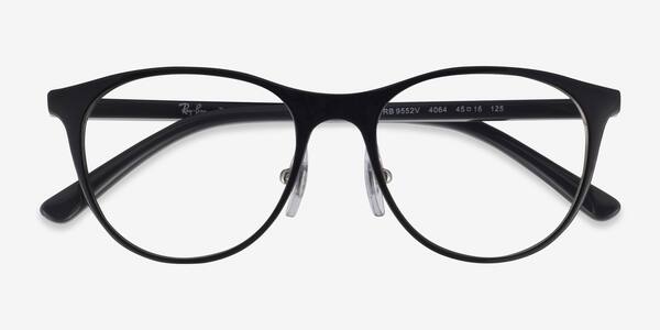 Black On Silver Ray-Ban RB9552V -  Metal Eyeglasses