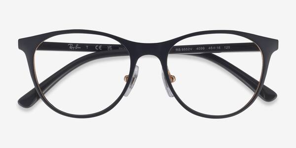 Matte Gray On Rose Gold Ray-Ban RB9552V -  Metal Eyeglasses