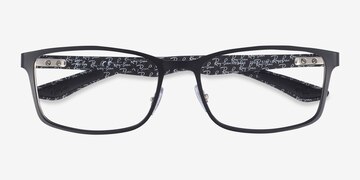 Matte Black Silver Ray-Ban RB8424 -  Metal Eyeglasses