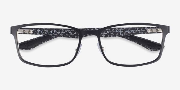 Matte Black Silver Ray-Ban RB8424 -  Metal Eyeglasses