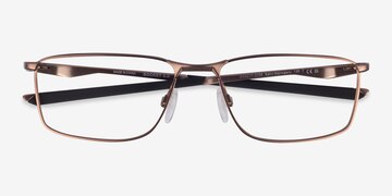 Satin Mahogany Oakley Socket 5.0 -  Metal Eyeglasses