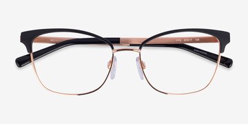 Matte Black Rose Gold Michael Kors MK3012 Adrianna Iv -  Metal Eyeglasses