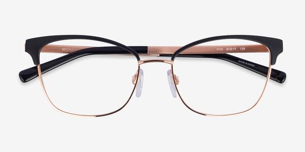 Matte Black Rose Gold Michael Kors MK3012 Adrianna Iv -  Metal Eyeglasses