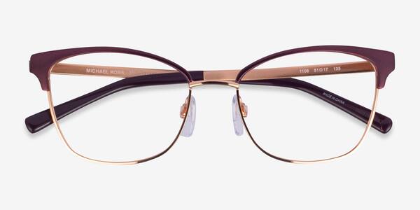 Cordovan Rose Gold Michael Kors MK3012 Adrianna Iv -  Metal Eyeglasses