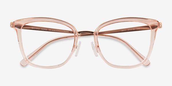 Rose Gold Pink Transparent Michael Kors MK3032 Coconut Grove -  Metal Eyeglasses