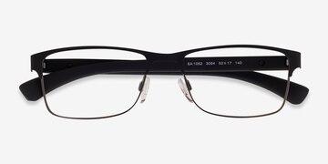 Rubber Black Gunmetal Emporio Armani EA1052 -  Metal Eyeglasses