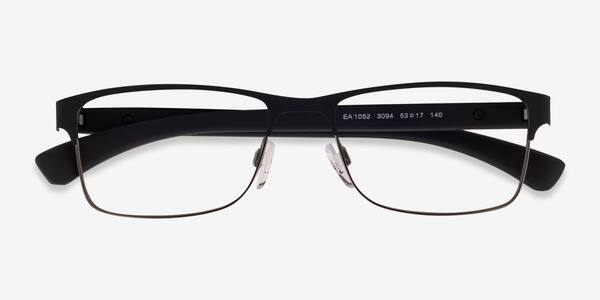Rubber Black Gunmetal Emporio Armani EA1052 -  Metal Eyeglasses