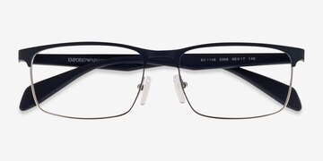 Matte Silver Blue Emporio Armani EA1149 -  Metal Eyeglasses