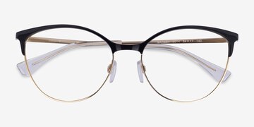 Shiny Black Pale Gold Emporio Armani EA1087 -  Metal Eyeglasses