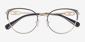 Shiny Pale Gold Black Emporio Armani EA1150 -  Metal Eyeglasses