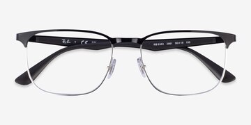 Black On Silver Ray-Ban RB6363 -  Metal Eyeglasses