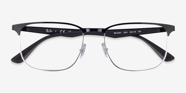 Black On Silver Ray-Ban RB6363 -  Metal Eyeglasses