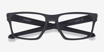 Satin Black Oakley Litebeam -  Plastic Eyeglasses