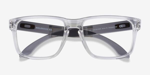 Polished Clear Gray Oakley Holbrook Rx -  Plastique Lunettes de vue