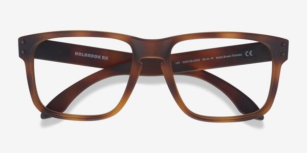 Matte Brown Tortoise Oakley Holbrook Rx -  Plastique Lunettes de vue