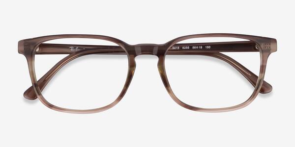 Striped Brown Ray-Ban RB5418 -  Acetate Eyeglasses