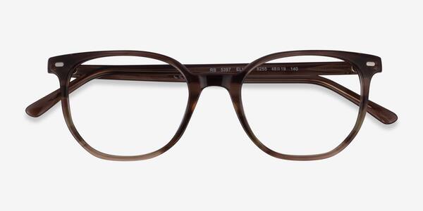 Striped Brown Green Ray-Ban RB5397 Elliot -  Acetate Eyeglasses