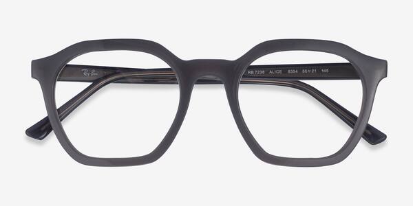 Clear Gray Ray-Ban RB7238 Alice -  Plastique Lunettes de vue