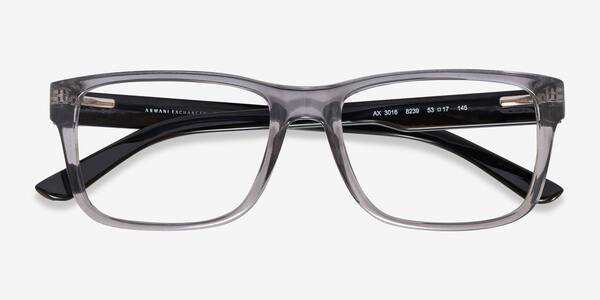 Shiny Transparent Gray Armani Exchange AX3016 -  Plastic Eyeglasses